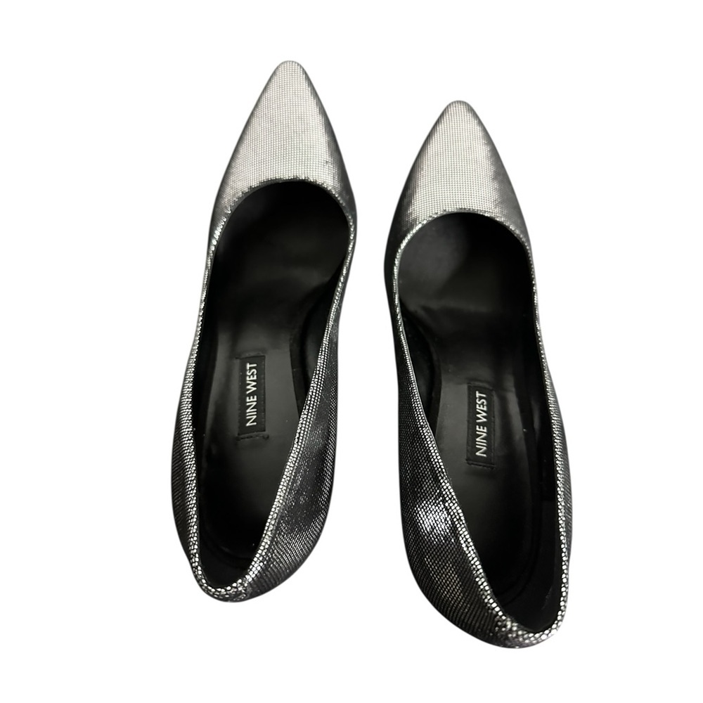 Nine West Silver Metallic Women's Heels - Picture 4 of 6